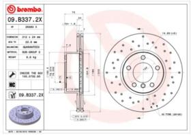 SISTEMA DE FRENO 09B3372X - DISCOS DE FRENO XTRA